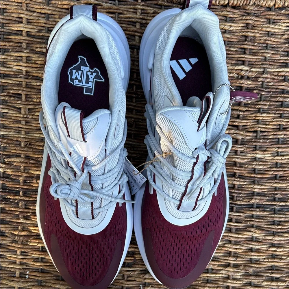 Texas A&M Athletic Sneakers Burgandy/Cool Grey Cloud White NEW - Picture 12 of 12